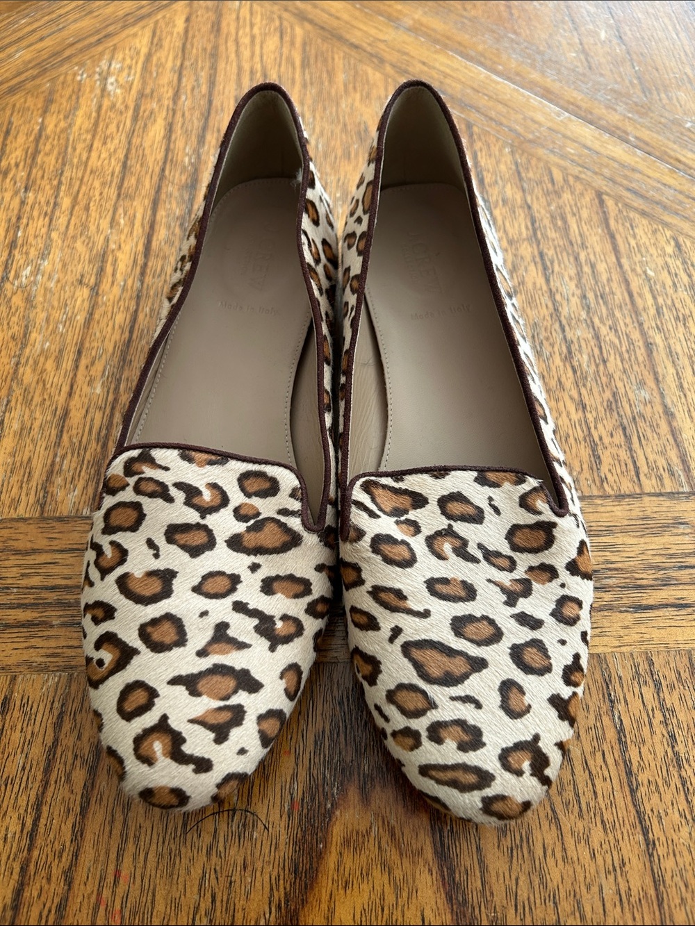 J. Crew Italian Loafer Leopard Print Women’s 10.5
